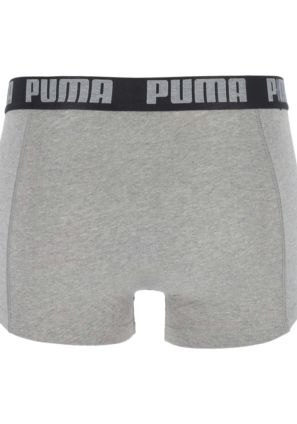 Puma Basic Boxer heren (2-pack), zwart en donkergrijs