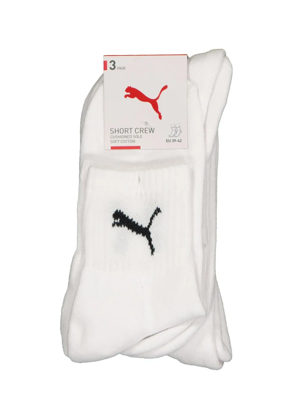 Puma short crew 3-Pack, wit