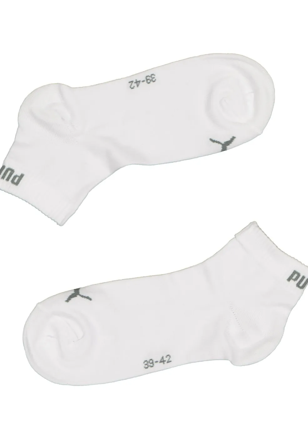 Puma Unisex Quarter Plain (3-pack), unisex hoge enkelsokken, wit, grijs en zwart