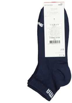 Puma Unisex Quarter Plain (3-pack), unisex hoge enkelsokken, navy blauw