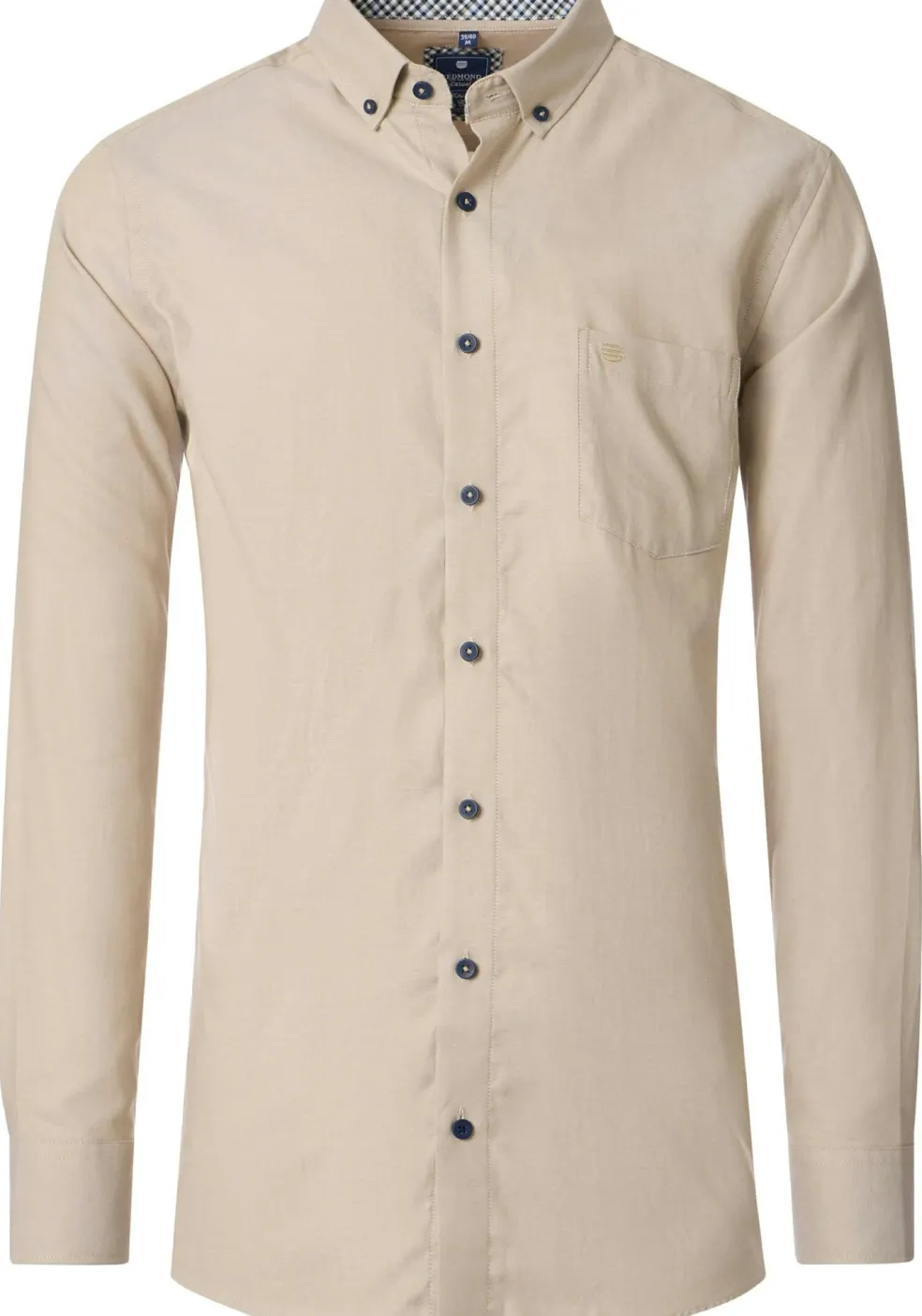 Redmond comfort fit overhemd, Oxford, beige