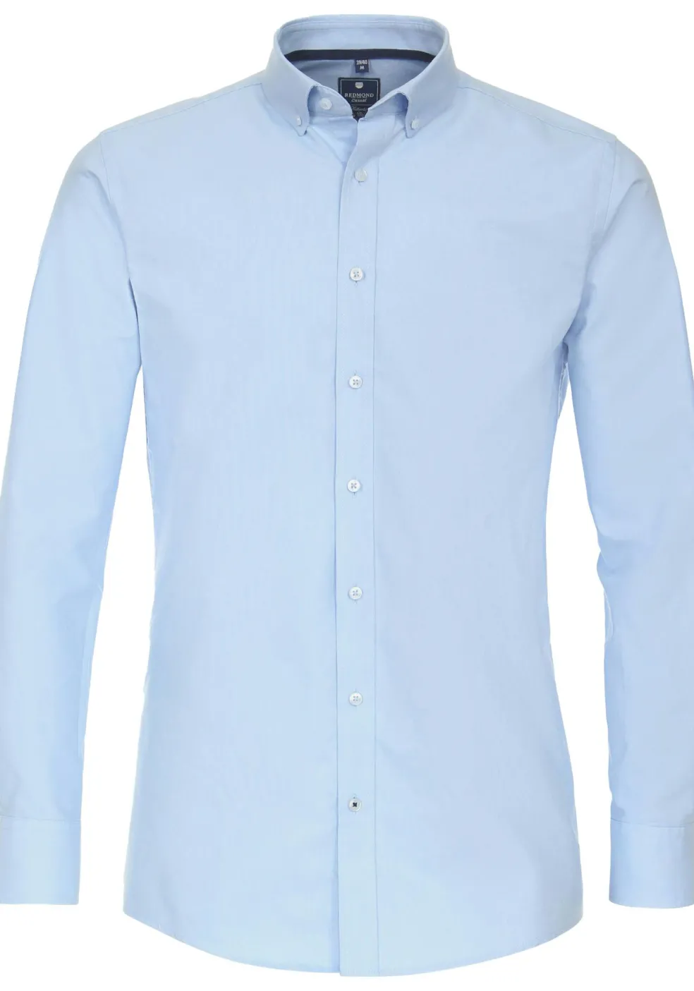 Redmond comfort fit overhemd, popeline, blauw