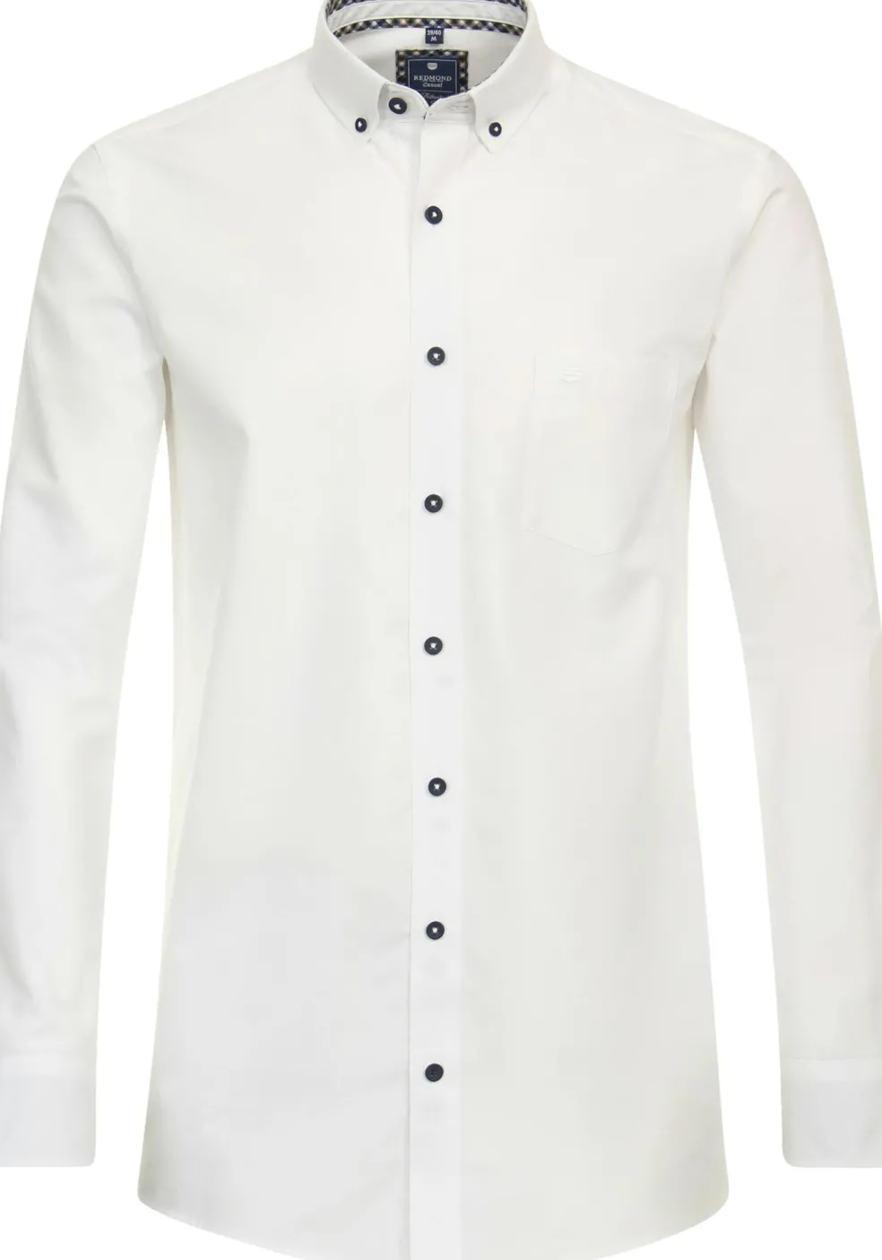 Redmond comfort fit overhemd, twill, wit