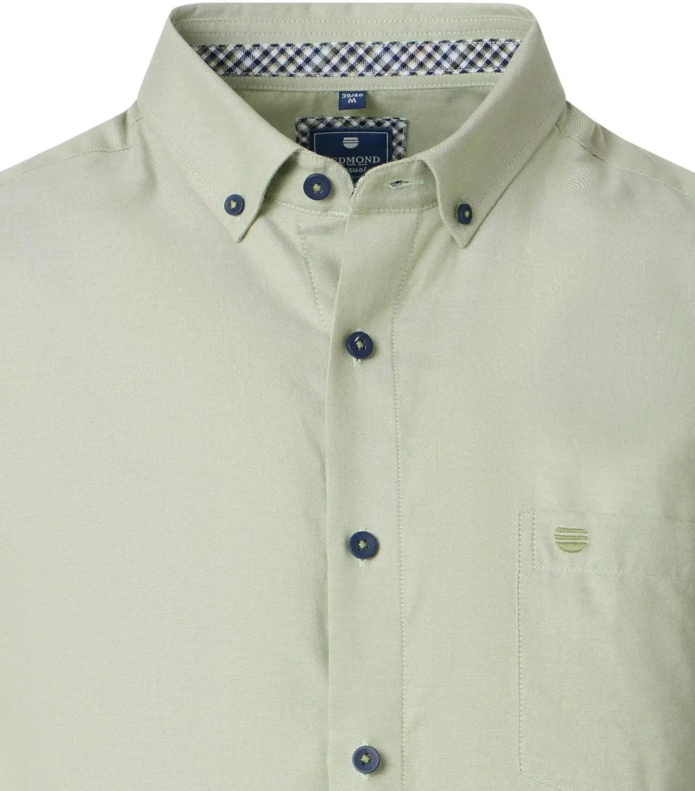Redmond comfort fit overhemd, Oxford, lichtgroen