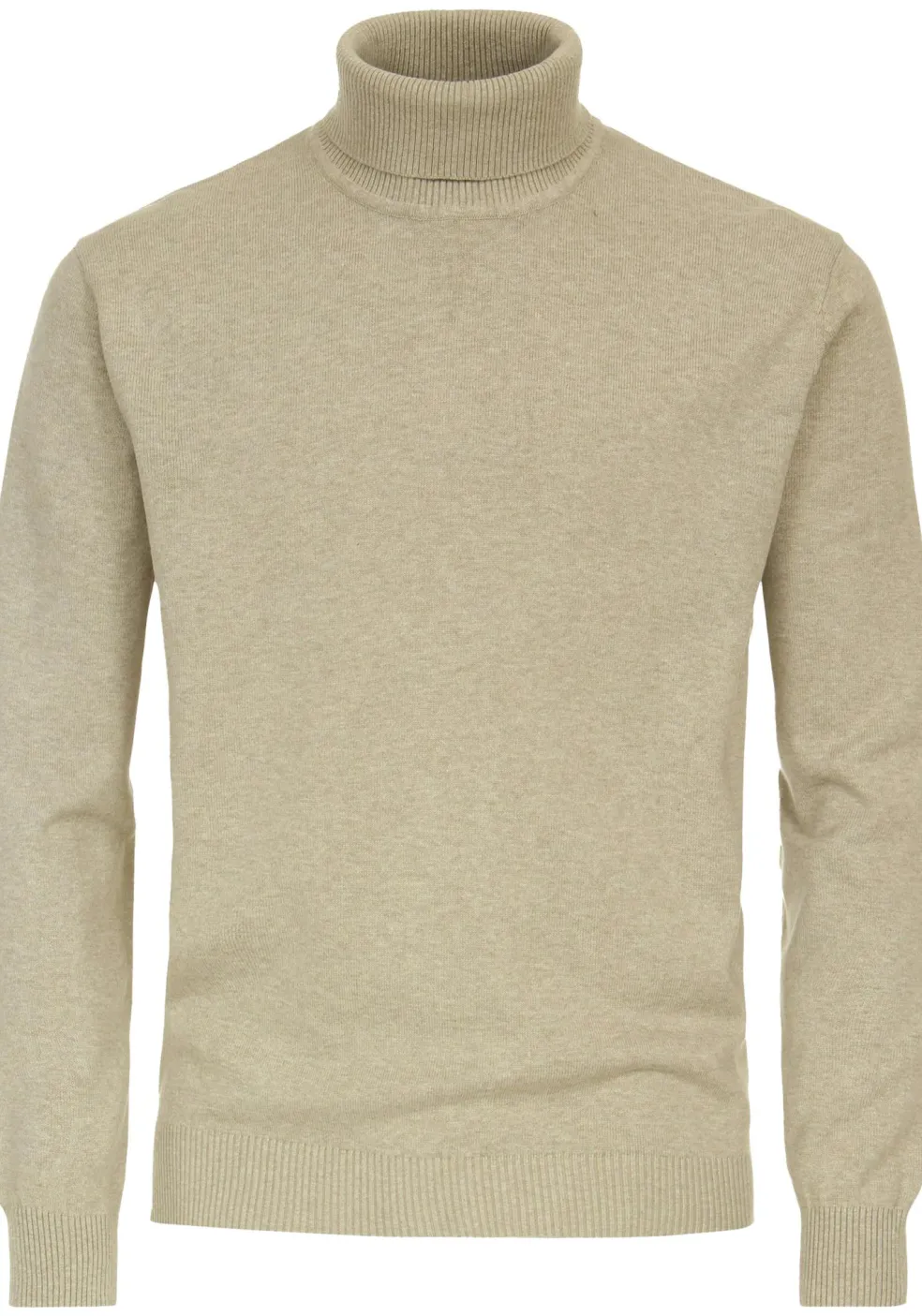 Redmond heren coltrui katoen, beige (middeldik)
