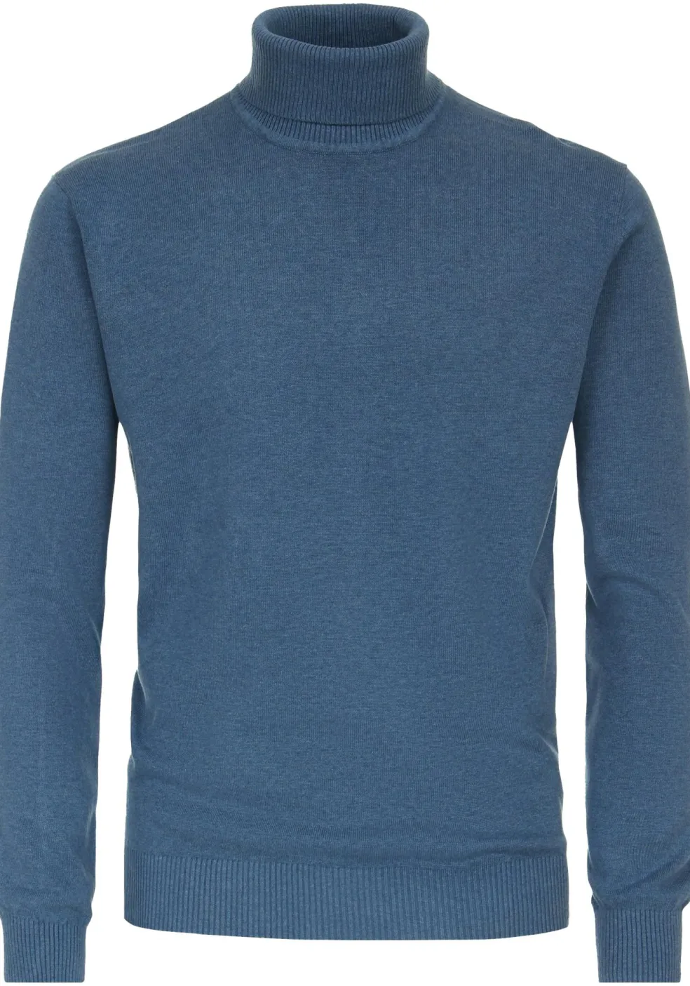 Redmond heren coltrui katoen, blauw (middeldik)