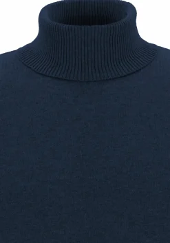 Redmond heren coltrui katoen, marine blauw