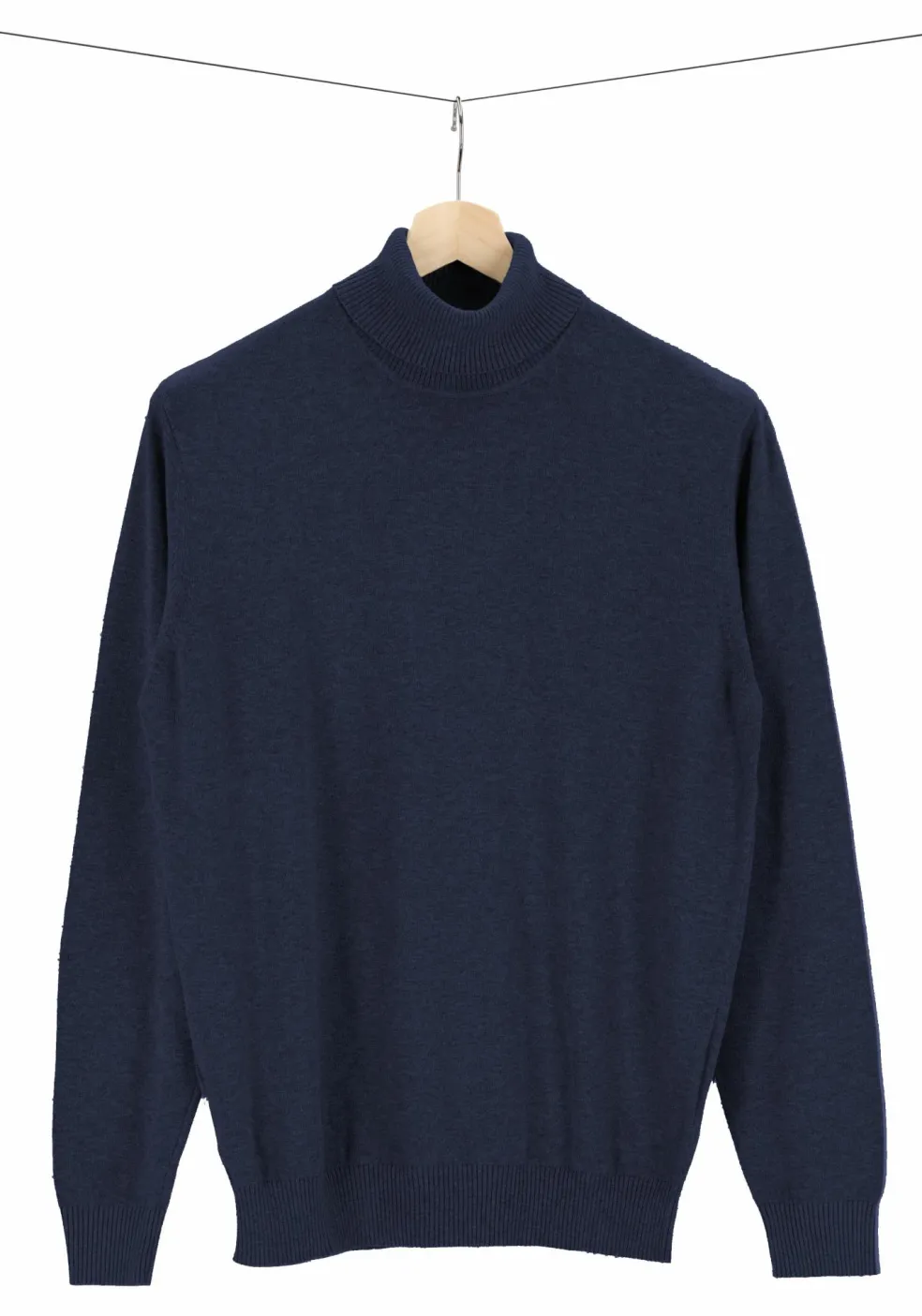 Redmond heren coltrui katoen, marine blauw