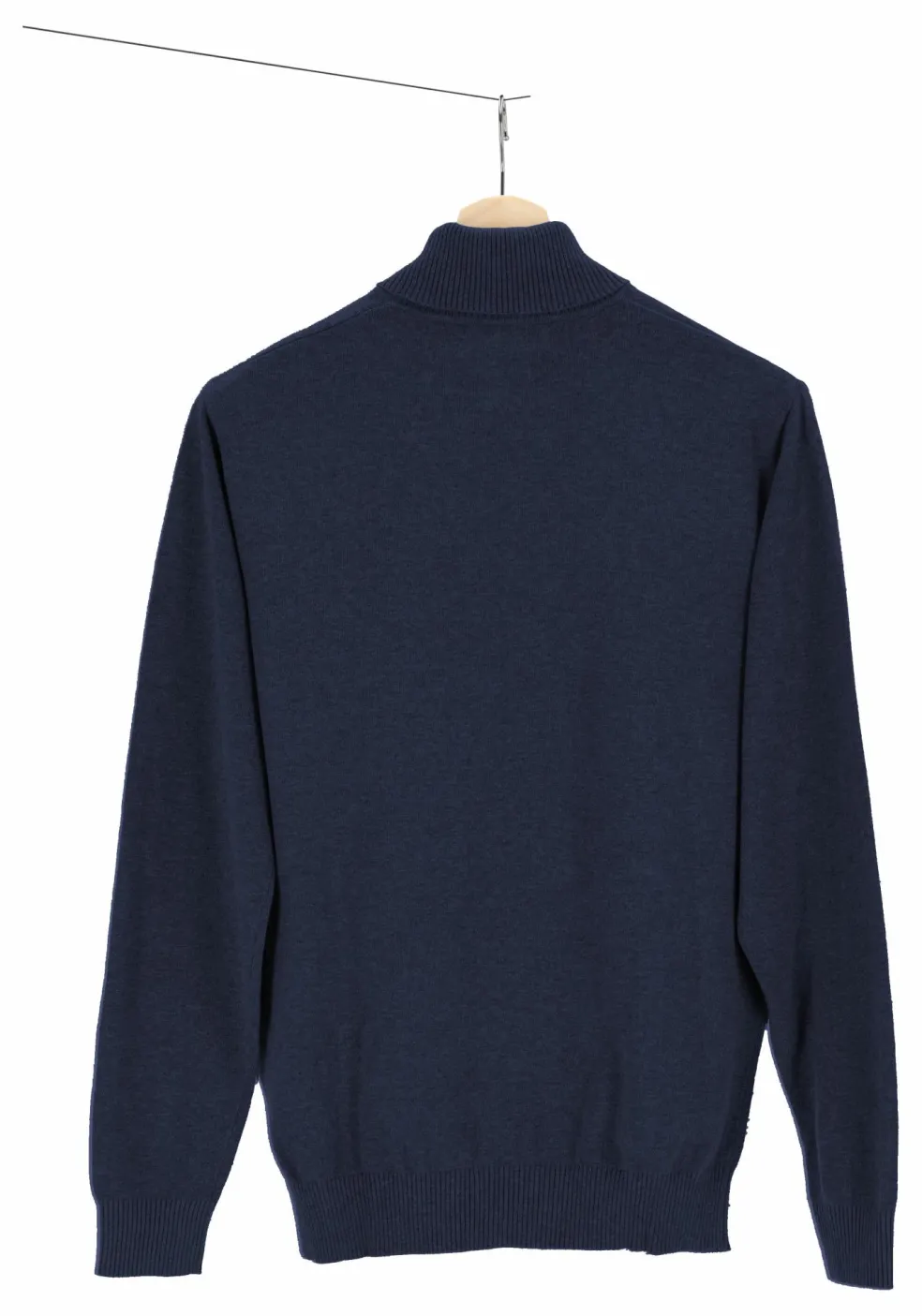 Redmond heren coltrui katoen, marine blauw
