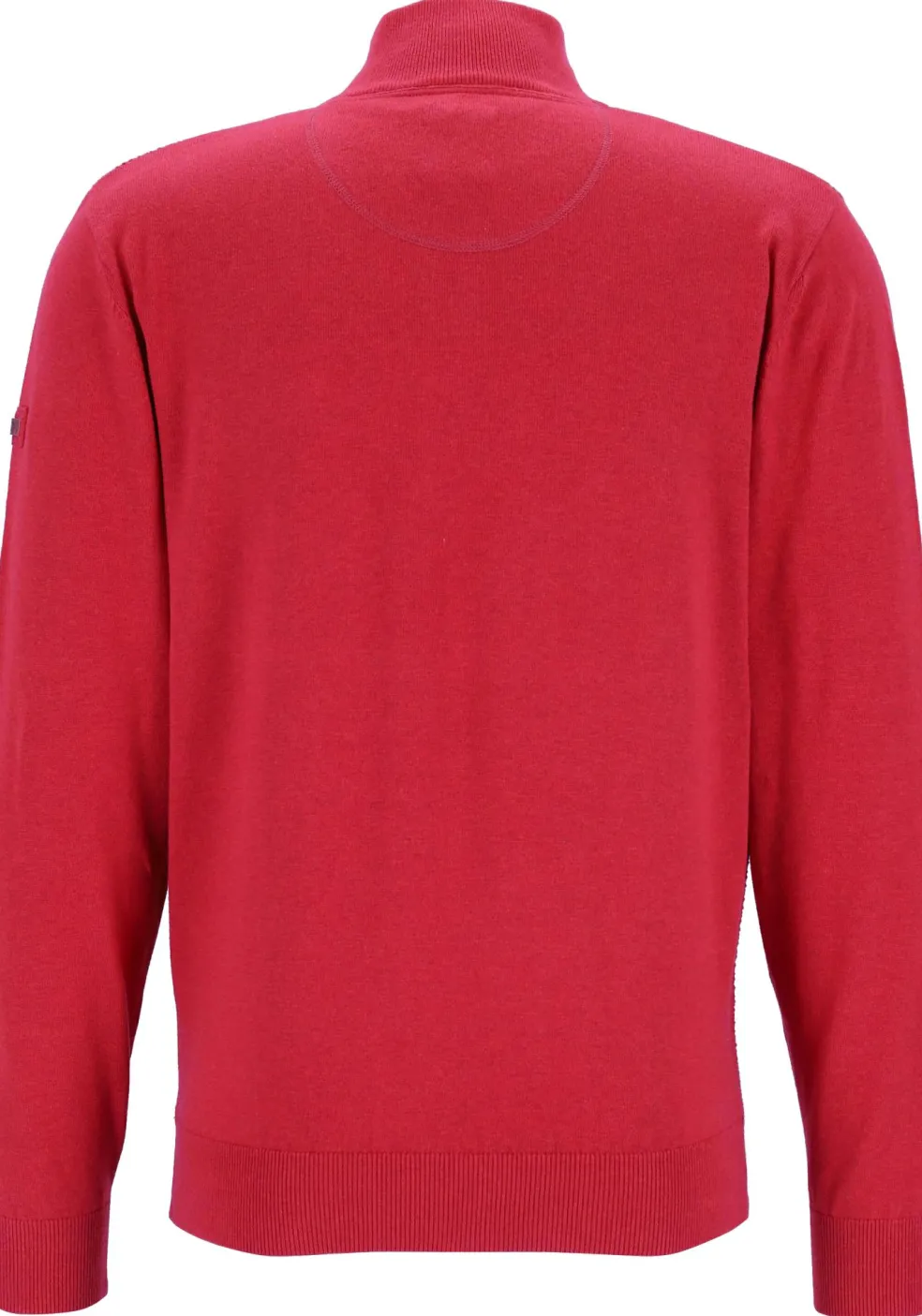 Redmond heren schipperstrui katoen, met rits, rood