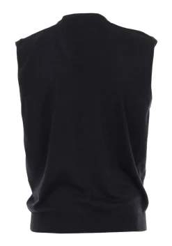 Redmond heren spencer katoen, V-hals, marine blauw