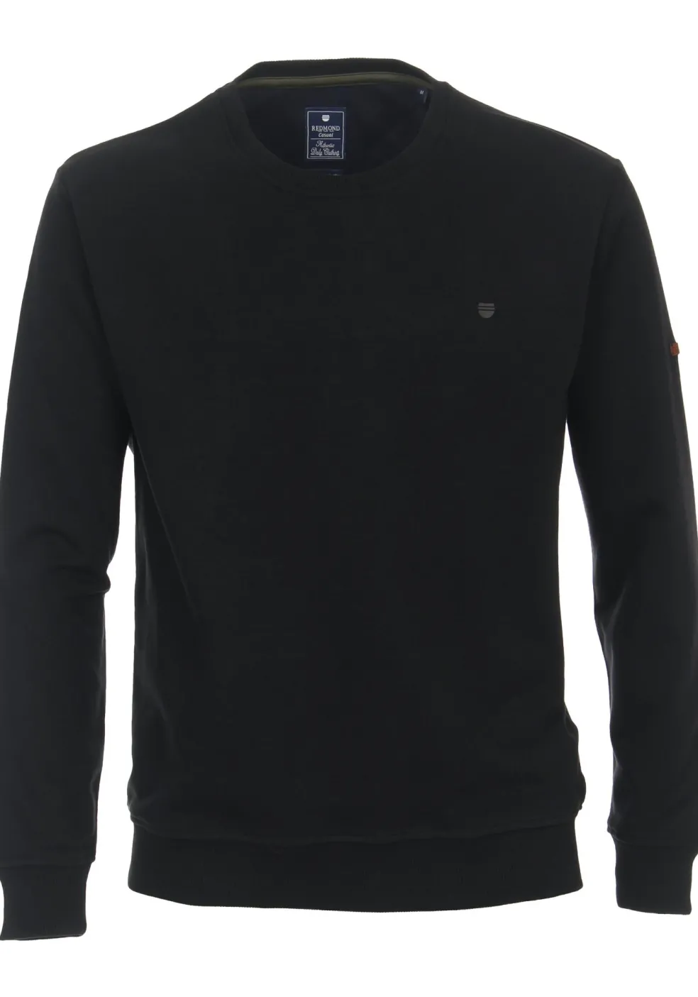 Redmond heren sweatshirt katoenmengsel, O-hals, grijs (middeldik)