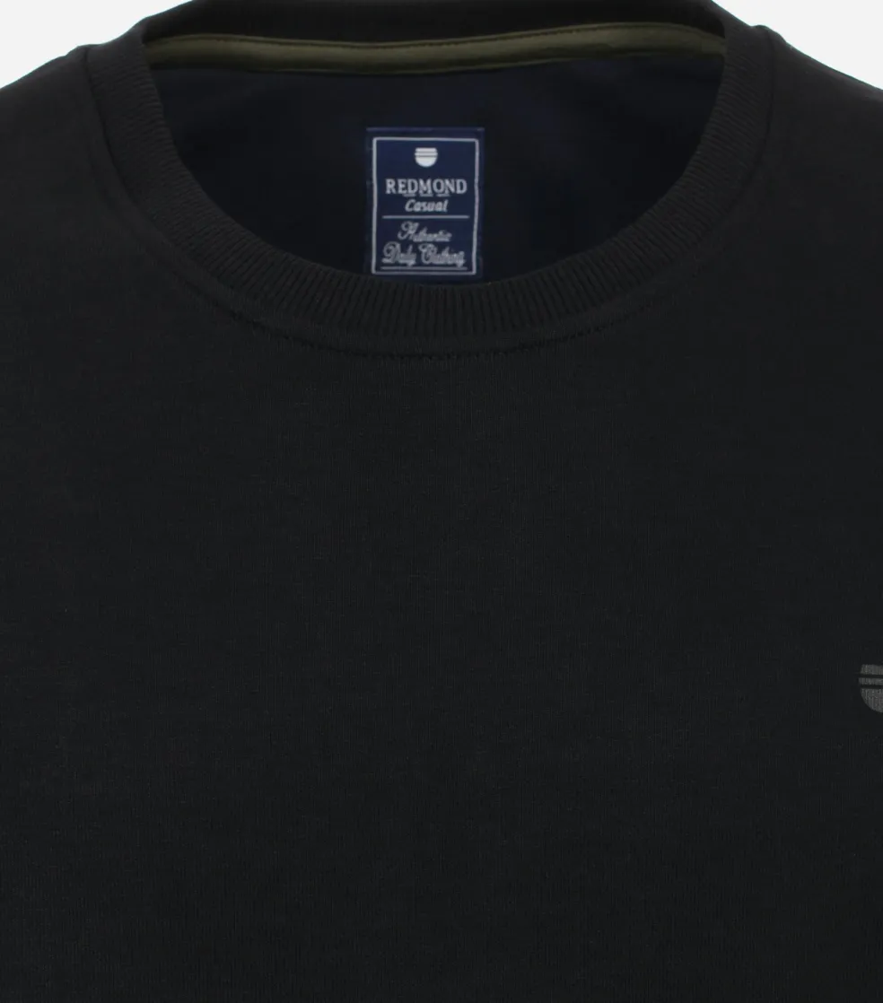 Redmond heren sweatshirt katoenmengsel, O-hals, grijs (middeldik)