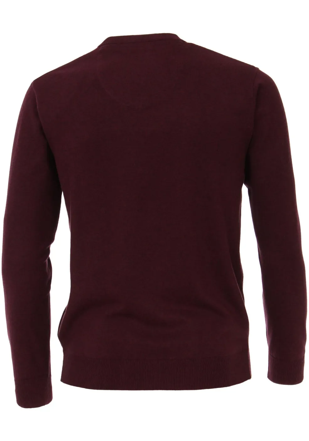 Redmond heren trui katoen, V-hals, bordeaux rood