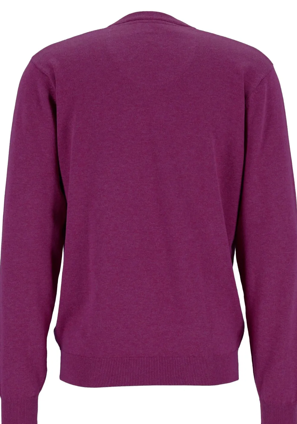 Redmond heren trui katoen, V-hals, magenta, donker paars-roze