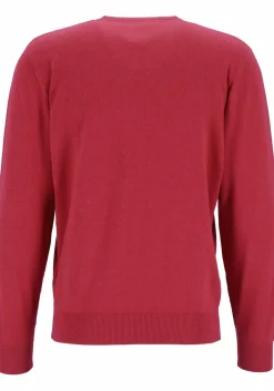 Redmond heren trui katoen, V-hals, rood