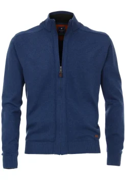Redmond heren vest katoen, met rits, blauw
