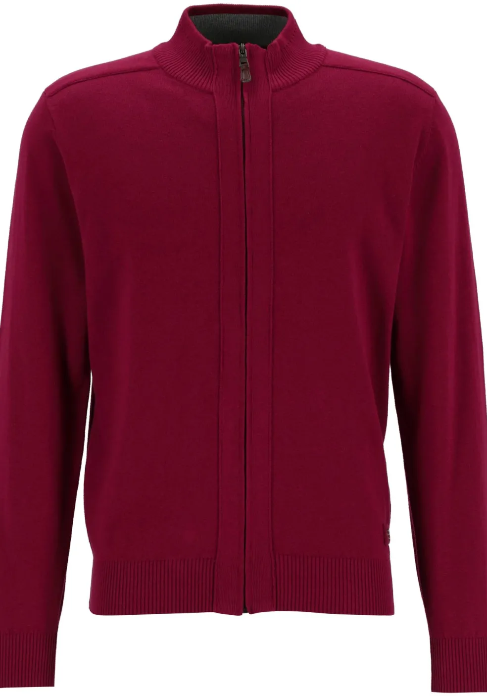 Redmond heren vest katoen, met rits, bordeaux rood