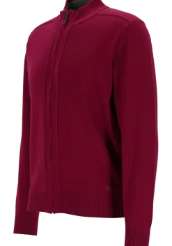 Redmond heren vest katoen, met rits, bordeaux rood