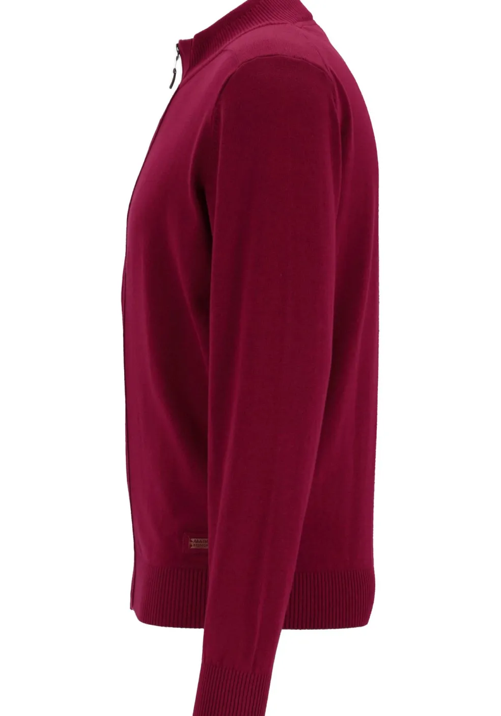 Redmond heren vest katoen, met rits, bordeaux rood