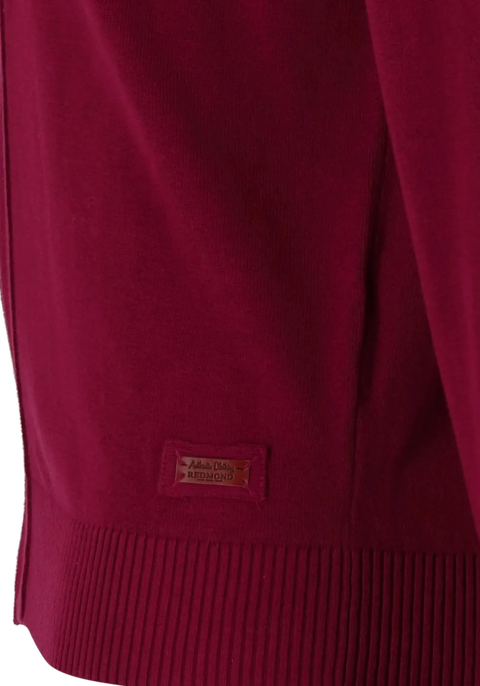Redmond heren vest katoen, met rits, bordeaux rood