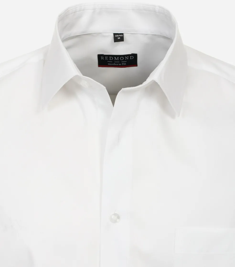 Redmond modern fit overhemd, popeline, wit