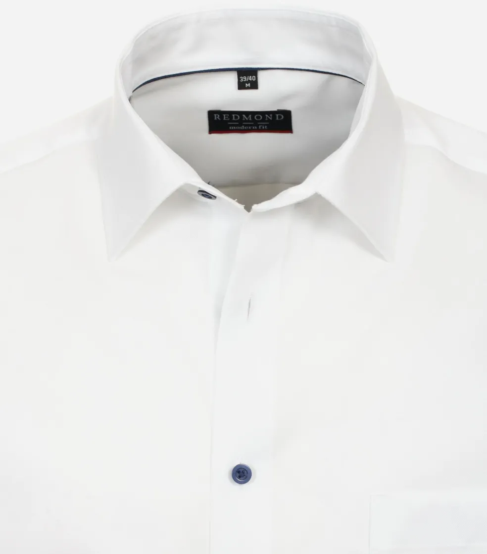 Redmond modern fit overhemd, popeline, wit