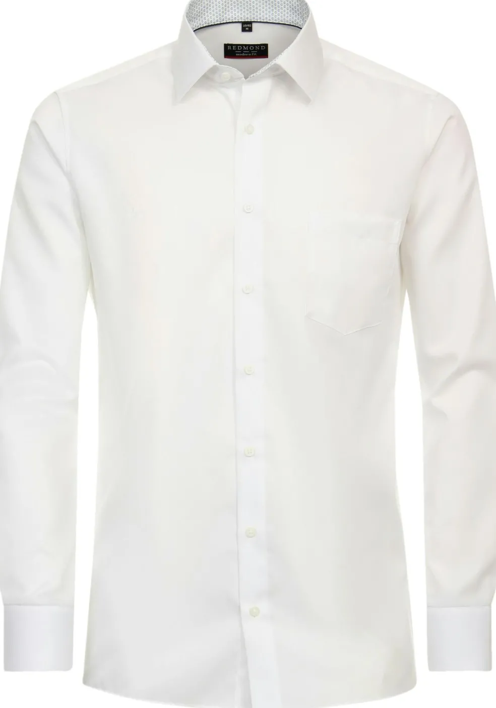 Redmond modern fit overhemd, popeline, wit