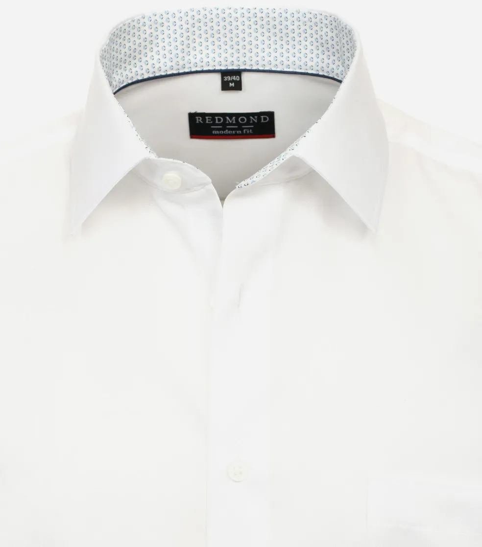 Redmond modern fit overhemd, popeline, wit