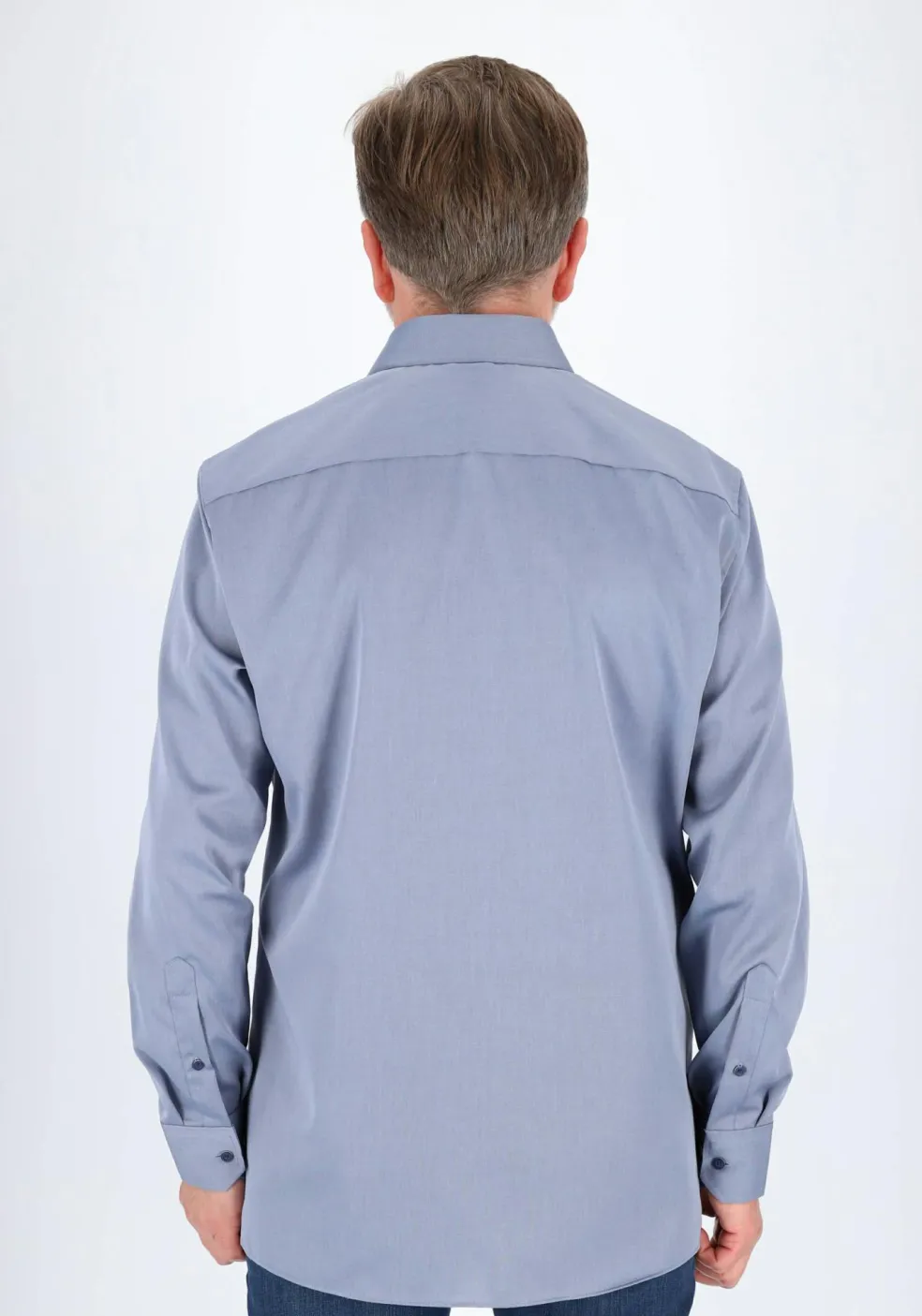 Redmond modern fit overhemd, popeline, blauw
