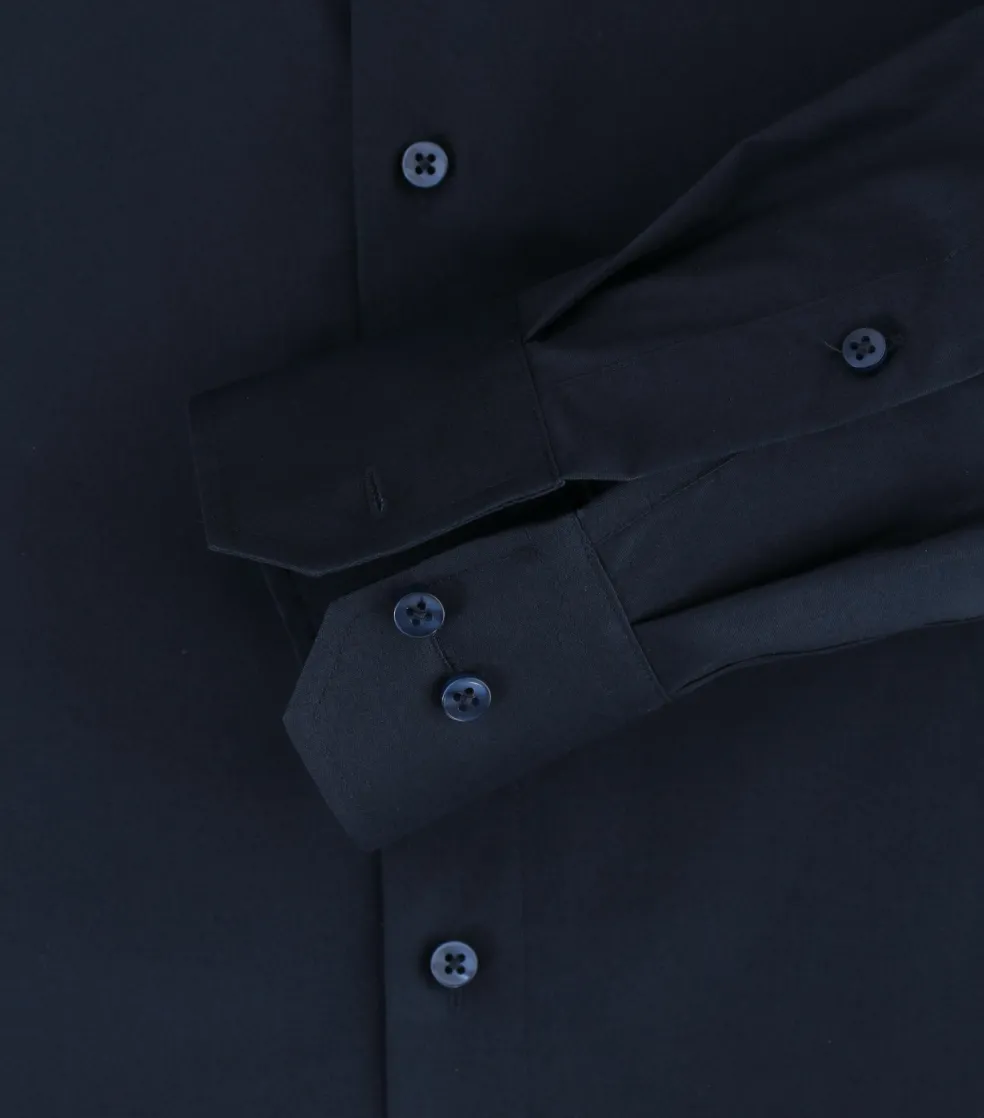 Redmond modern fit overhemd, popeline, blauw