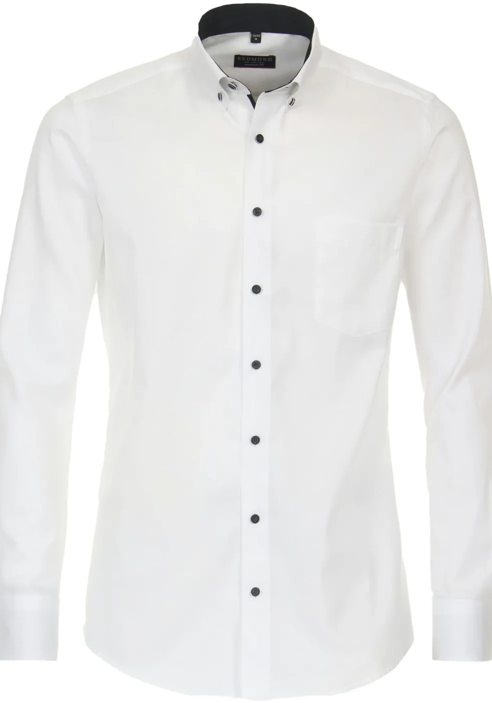 Redmond modern fit overhemd, popeline, wit