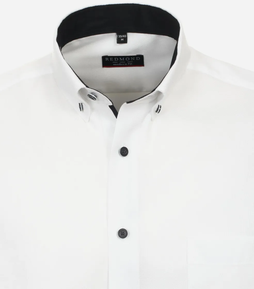 Redmond modern fit overhemd, popeline, wit