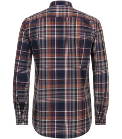 Redmond modern fit overhemd, twill, rood geruit
