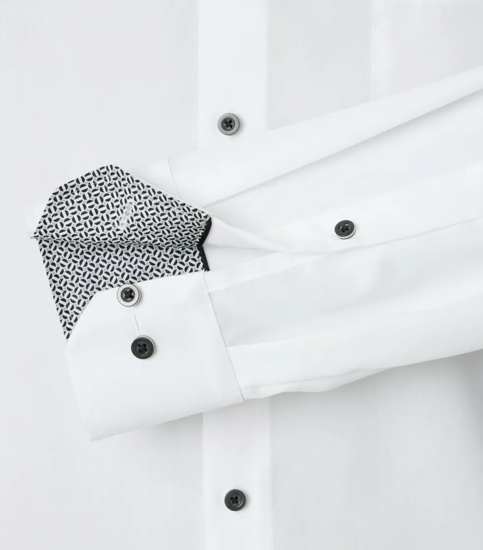 Redmond modern fit overhemd, twill, wit