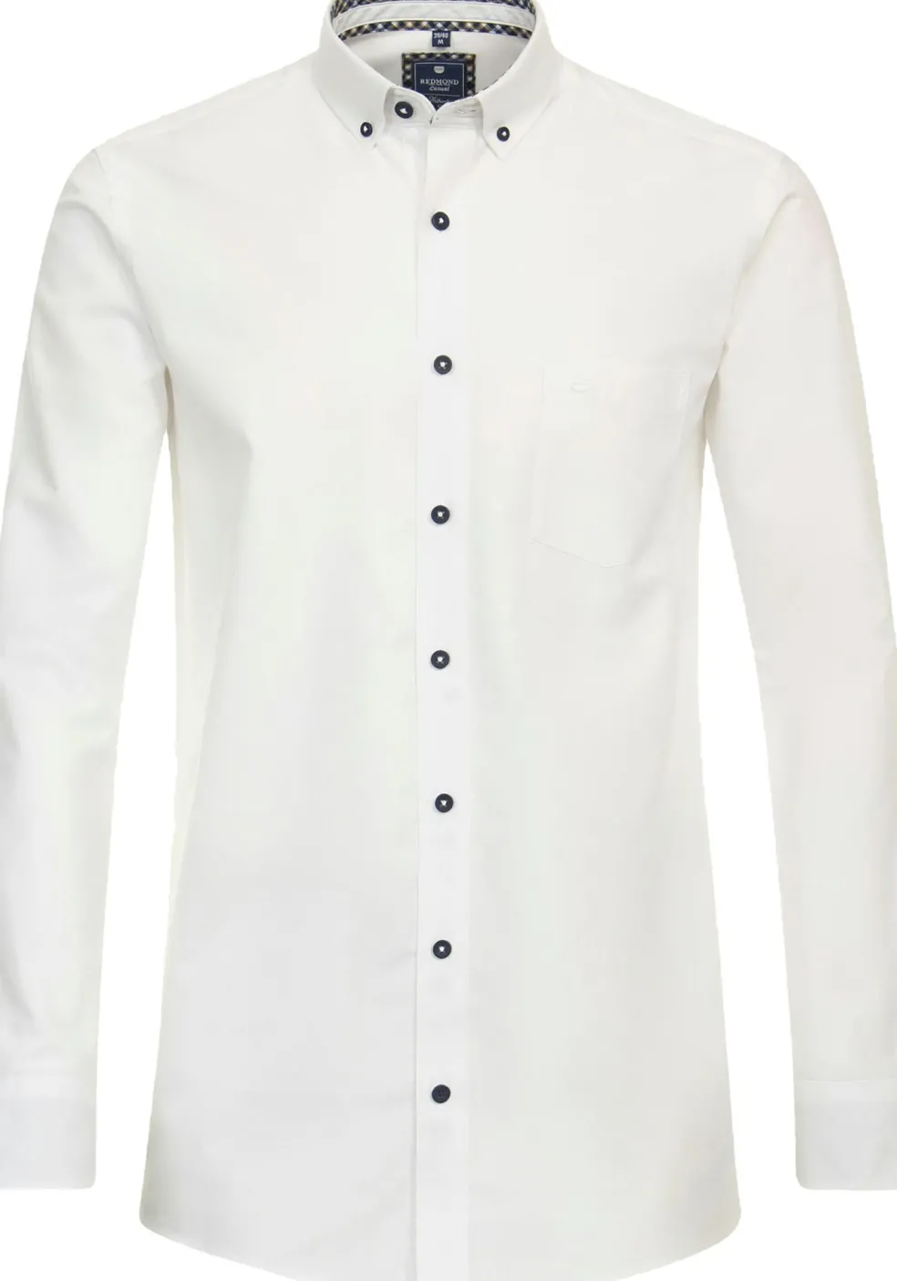 Redmond modern fit overhemd, twill, wit