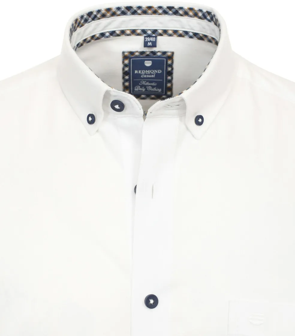Redmond modern fit overhemd, twill, wit