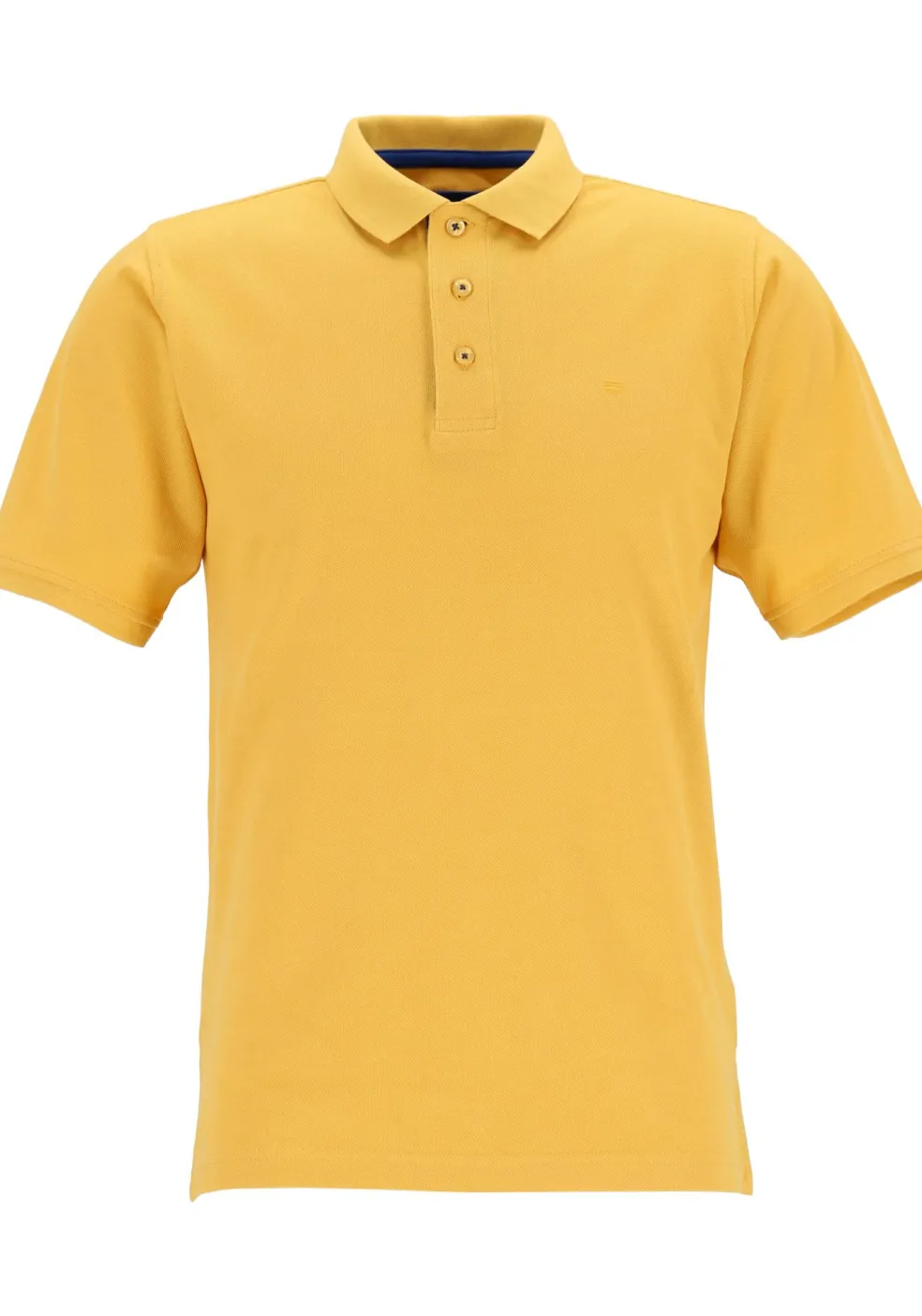 Redmond modern fit poloshirt, geel (blauw contrast)