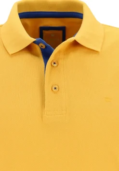 Redmond modern fit poloshirt, geel (blauw contrast)