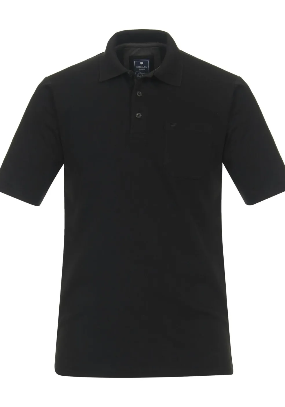Redmond regular fit heren polo, jersey, zwart