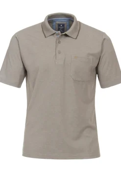 Redmond regular fit heren polo, jersey, bruin