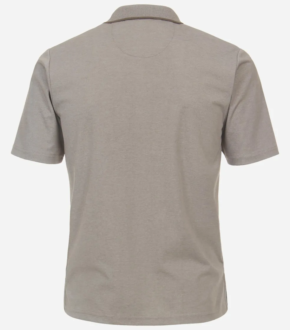 Redmond regular fit heren polo, jersey, bruin