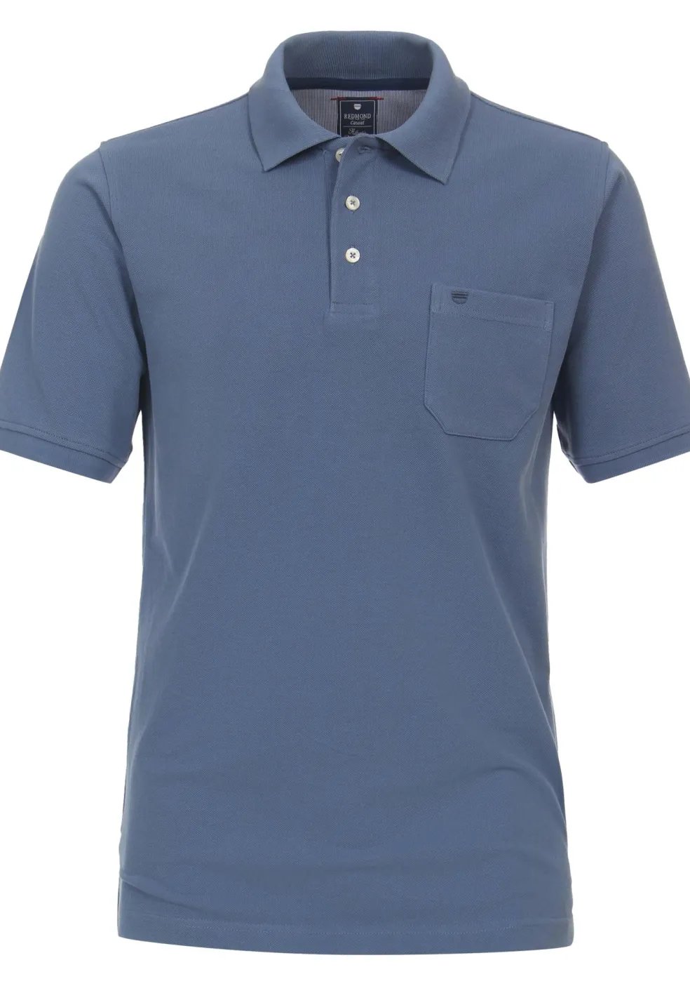 Redmond regular fit heren polo, pique, blauw