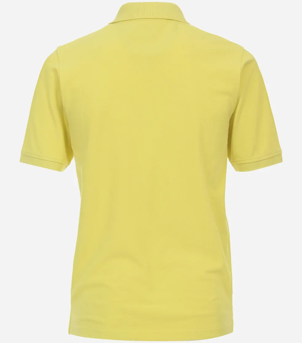 Redmond regular fit heren polo, pique, geel