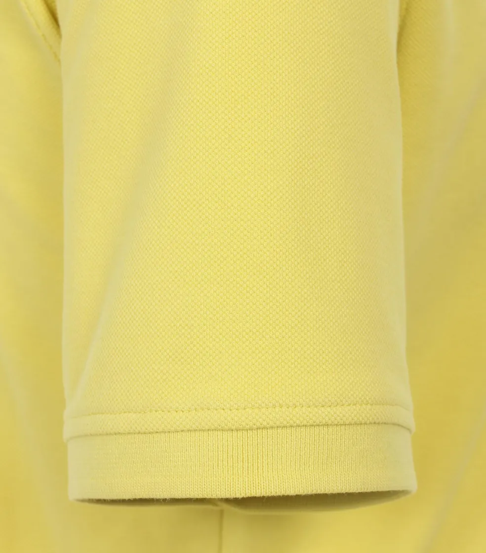 Redmond regular fit heren polo, pique, geel