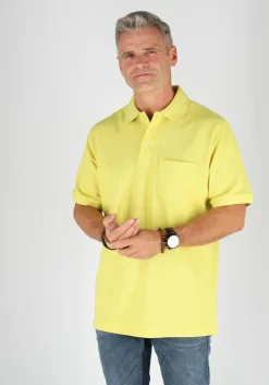 Redmond regular fit heren polo, pique, geel