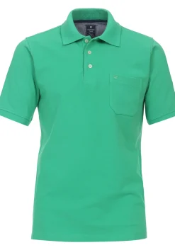 Redmond regular fit heren polo, pique, groen