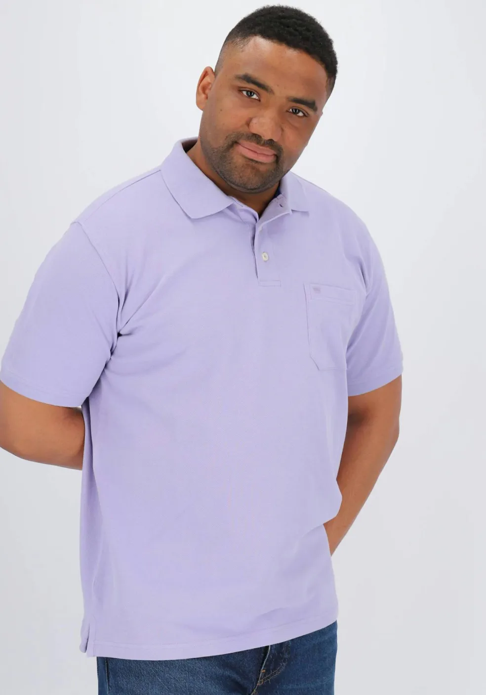 Redmond regular fit heren polo, pique, paars