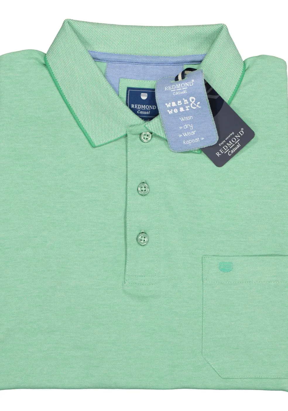 Redmond regular fit poloshirt, groen melange