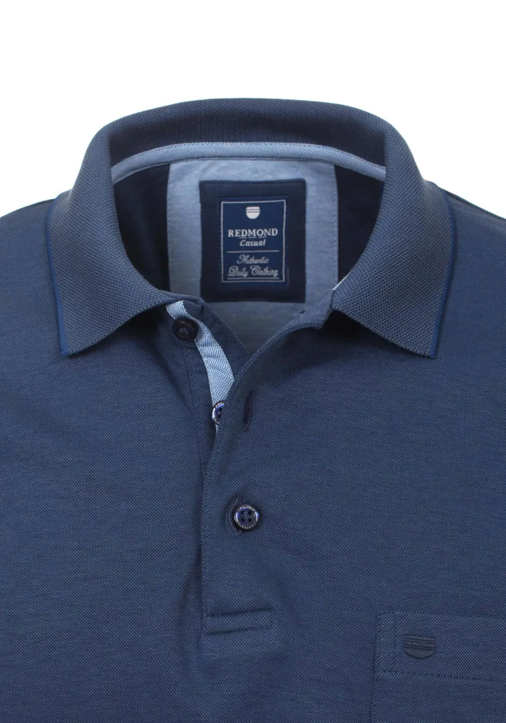 Redmond regular fit poloshirt, jeansblauw melange